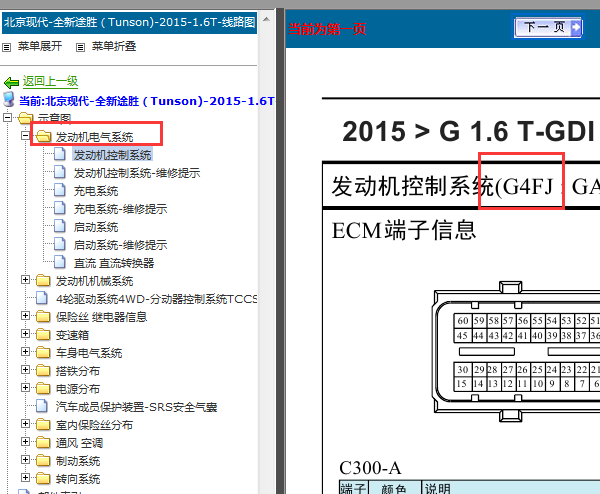 2015年现代名图G4FJ电路图
