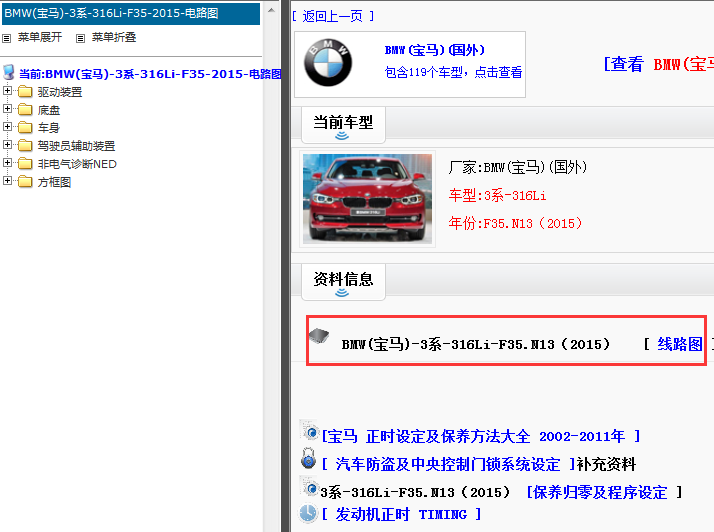2015年宝马316LI电路图