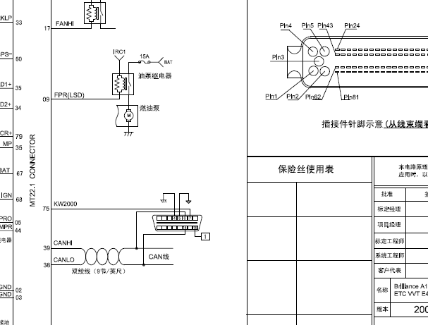 MT22.1电脑版发动机电路图