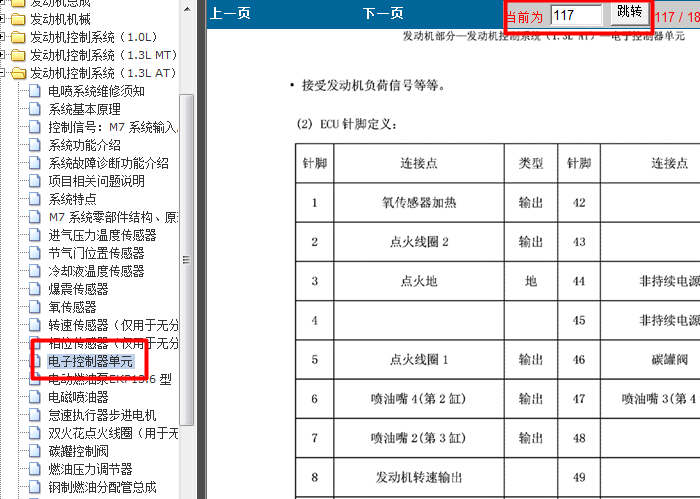 2010年吉利熊猫MR479Q发动机针脚说明