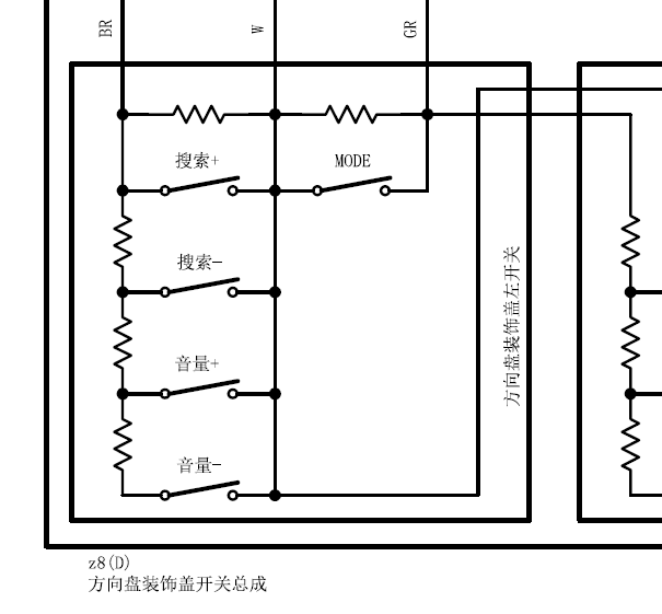 2016年丰田兰德酷路泽方向盘电路图