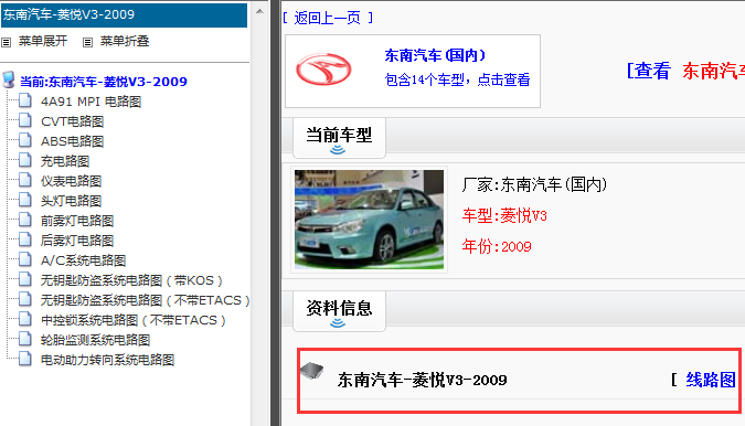 2009年东南菱悦V3电路图