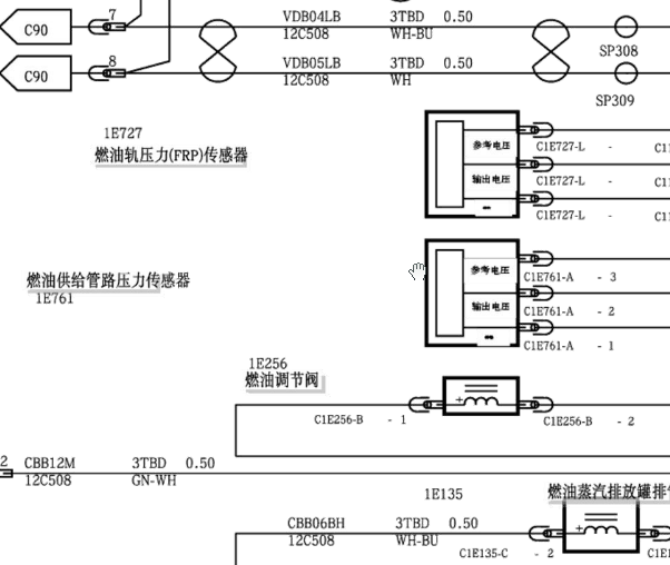 2012年福特福克斯发动机电路图