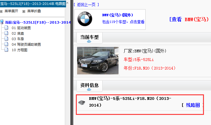 2013-2014年宝马525LI电路图