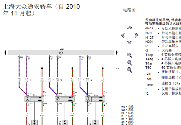 大众途安CFB发动机电路图