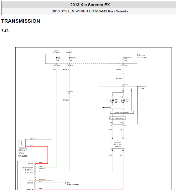 13年索兰托变速箱线路图