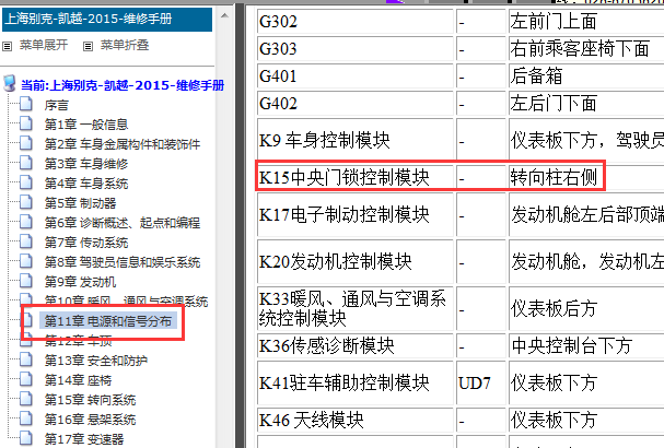 2015年别克凯越中控位置