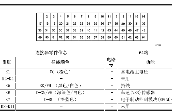 07年凯越发动机针脚