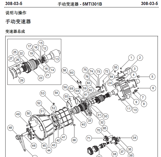 15年江铃宝典变速箱维修手册