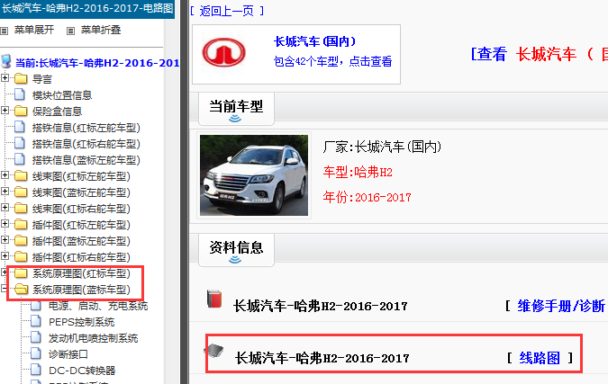 2017年长城哈弗H2全车电路图