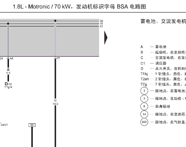 1992-2007年大众桑塔纳普通型发动机电路图