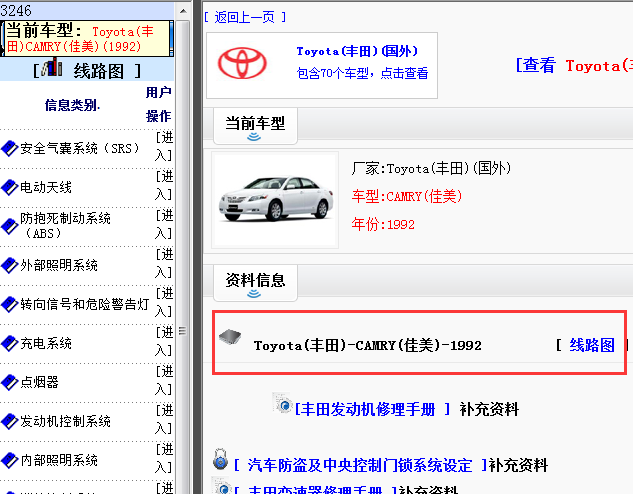 1992年丰田佳美电路图