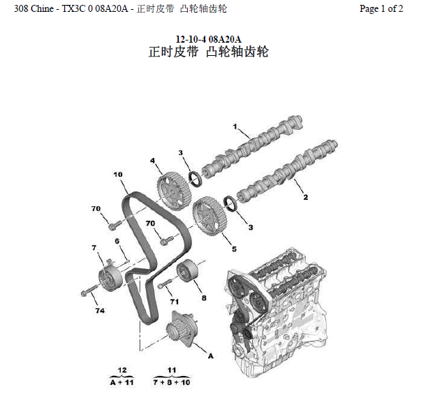 标致308发动机正时