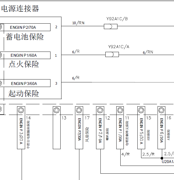 中华骏捷保险丝线路图