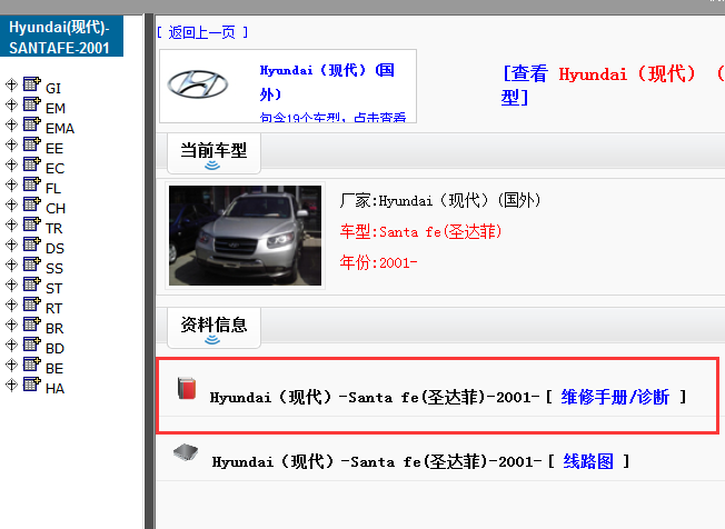 2001年现代圣达菲维修手册