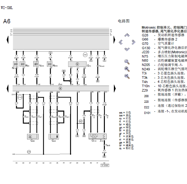 03年A6发动机线路图