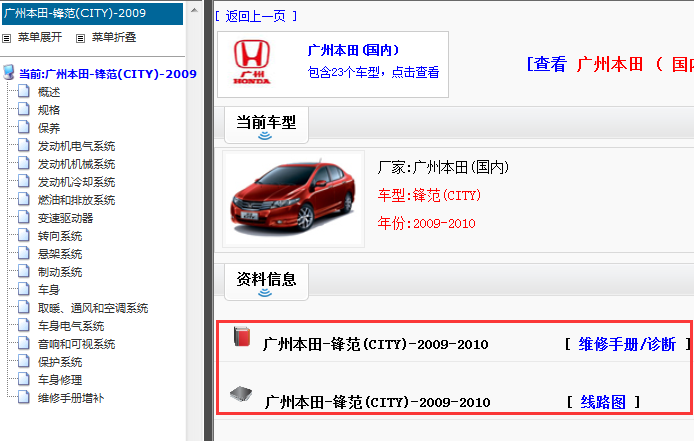 2009年本田锋范维修手册和电路图