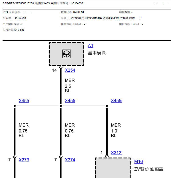 02年宝马530I中控线路图