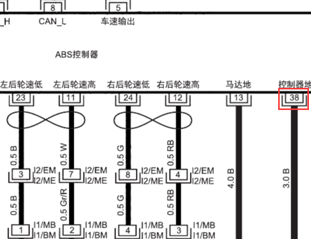 瑞风M3ABS电路图