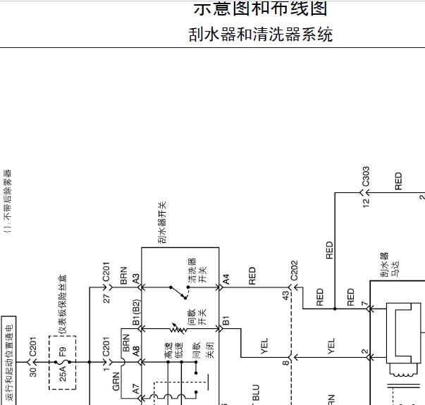 别克HRV雨刮电路图