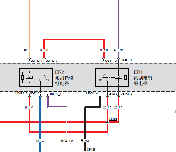 2015年传祺GS4雨刮电路图