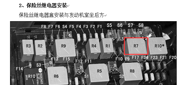 2003年奇瑞东方之子B11鼓风机继电器位置