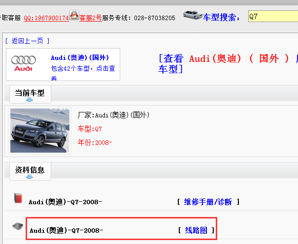 08年奥迪Q7全车线路图