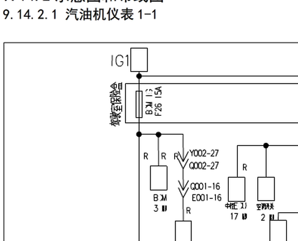 东风风光330仪表电路图