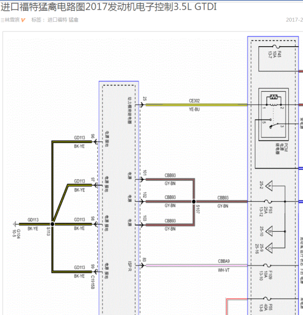17年猛禽发动机线路图