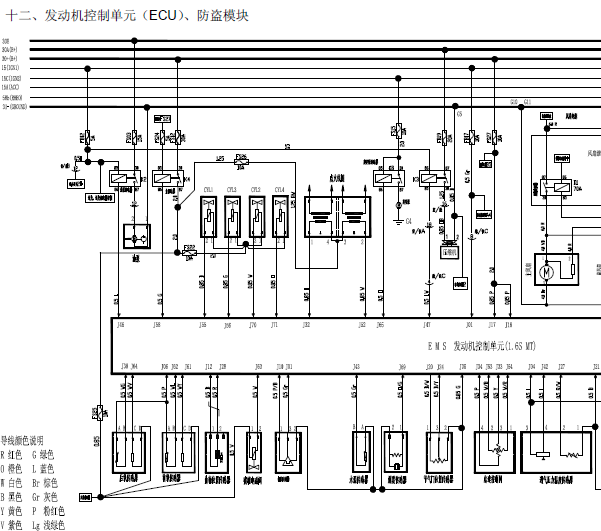 奇瑞瑞虎发动机电路图