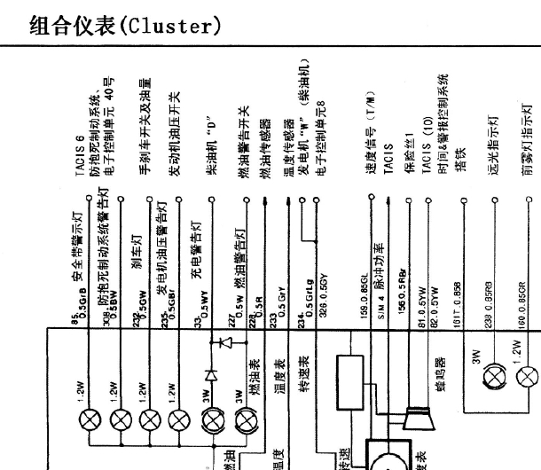 伊思坦纳MB100仪表电路图