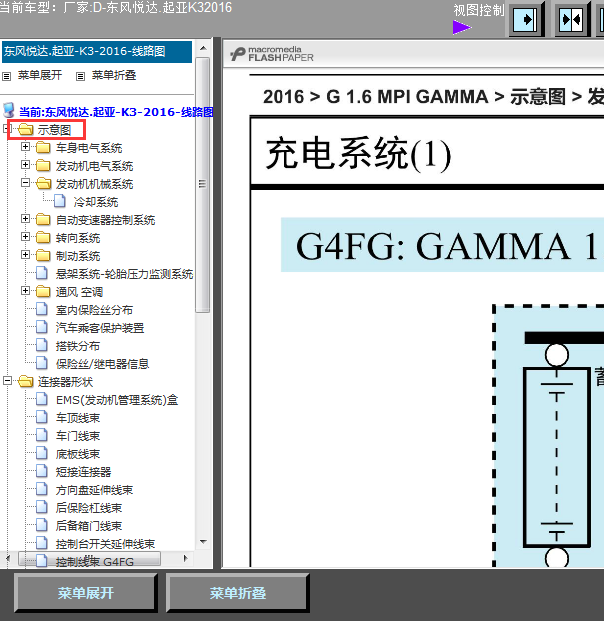 16年起亚K3全车线路图