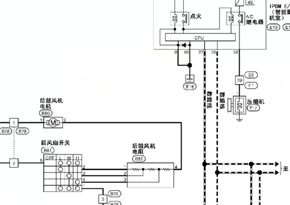15年郑洲日产NV200空调电路图