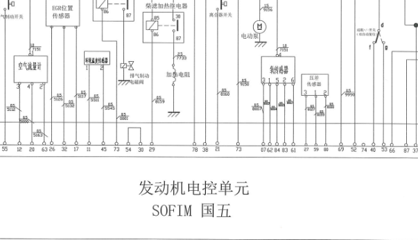 依维柯发动机电路图