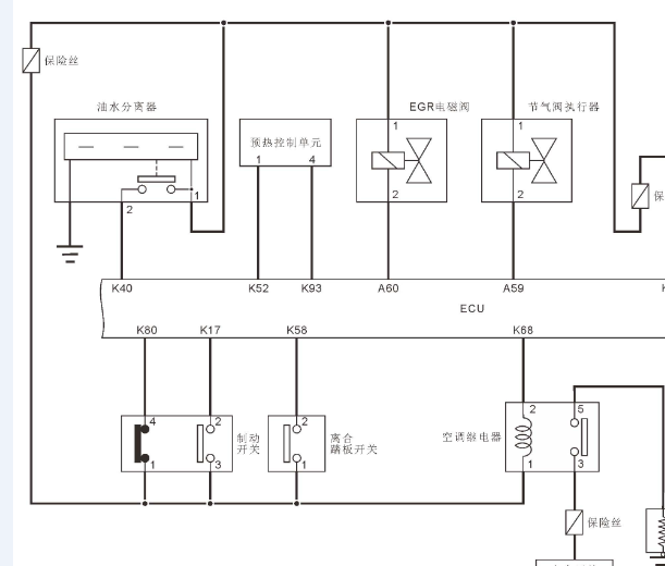 郑州日产锐骐发动机电路图