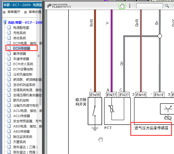 2009-2010年吉利EC7发动机电路图