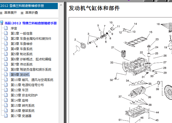 12年科帕奇发动机分解资料