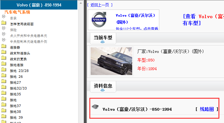 1994年沃尔沃850电路图