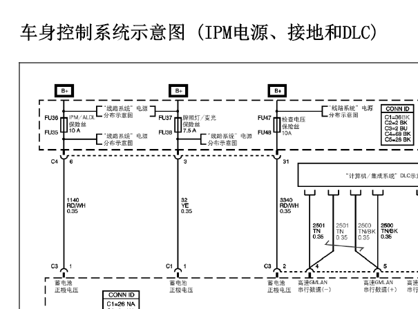 2009年凯迪拉克赛威车身控制系统电路图