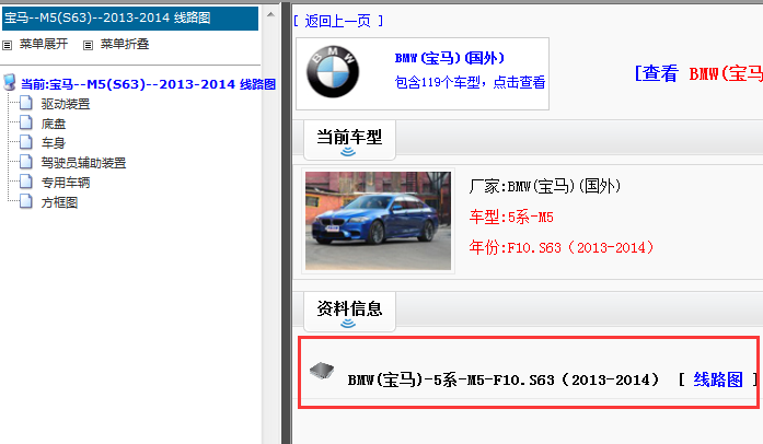 2013-2014年宝马M5电路图