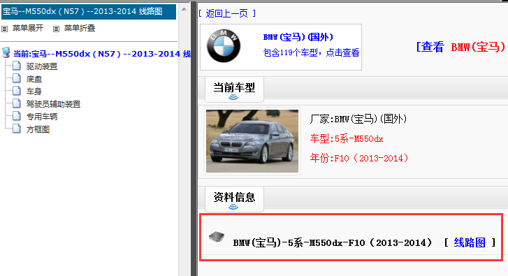 2013-2014年宝马M5dx 电路图