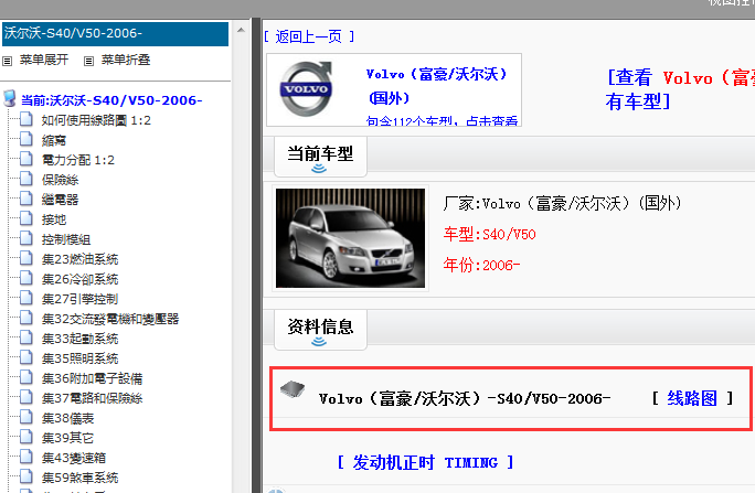 2006年沃尔沃S40/S50电路图