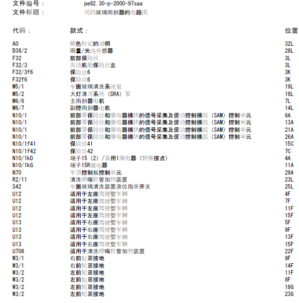 11年奔驰S300L雨刮线路图