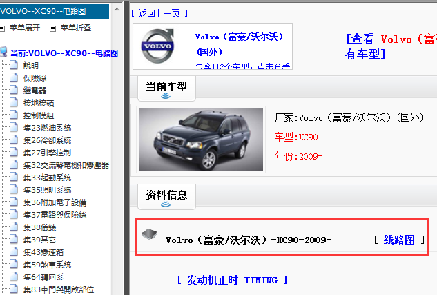 2009年沃尔沃XC90电路图