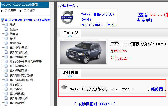 2011年沃尔沃XC90电路图