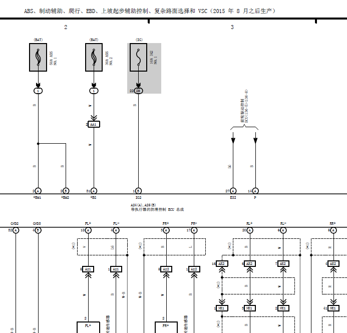 16年酷路泽ABS线路图