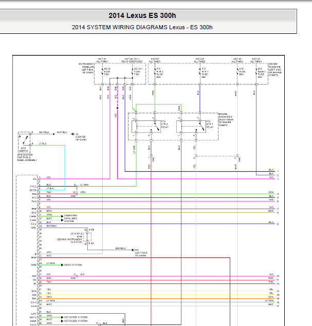 14年ES300全车线路图