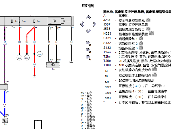 2009年奥迪A6发动机电路图