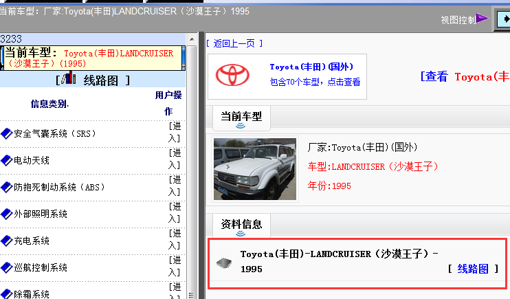 1995年丰田沙漠王子LANDCRUISER 电路图