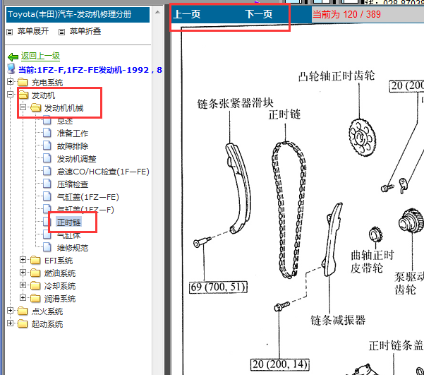 丰田1FZ发动机正时